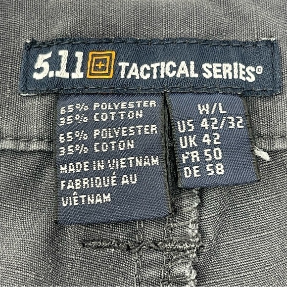 5.11‎ Tactical Series Utility Cargo Pant Multi Pockets Poly/Cotton Grey Sz.42/32 - Picture 9 of 10